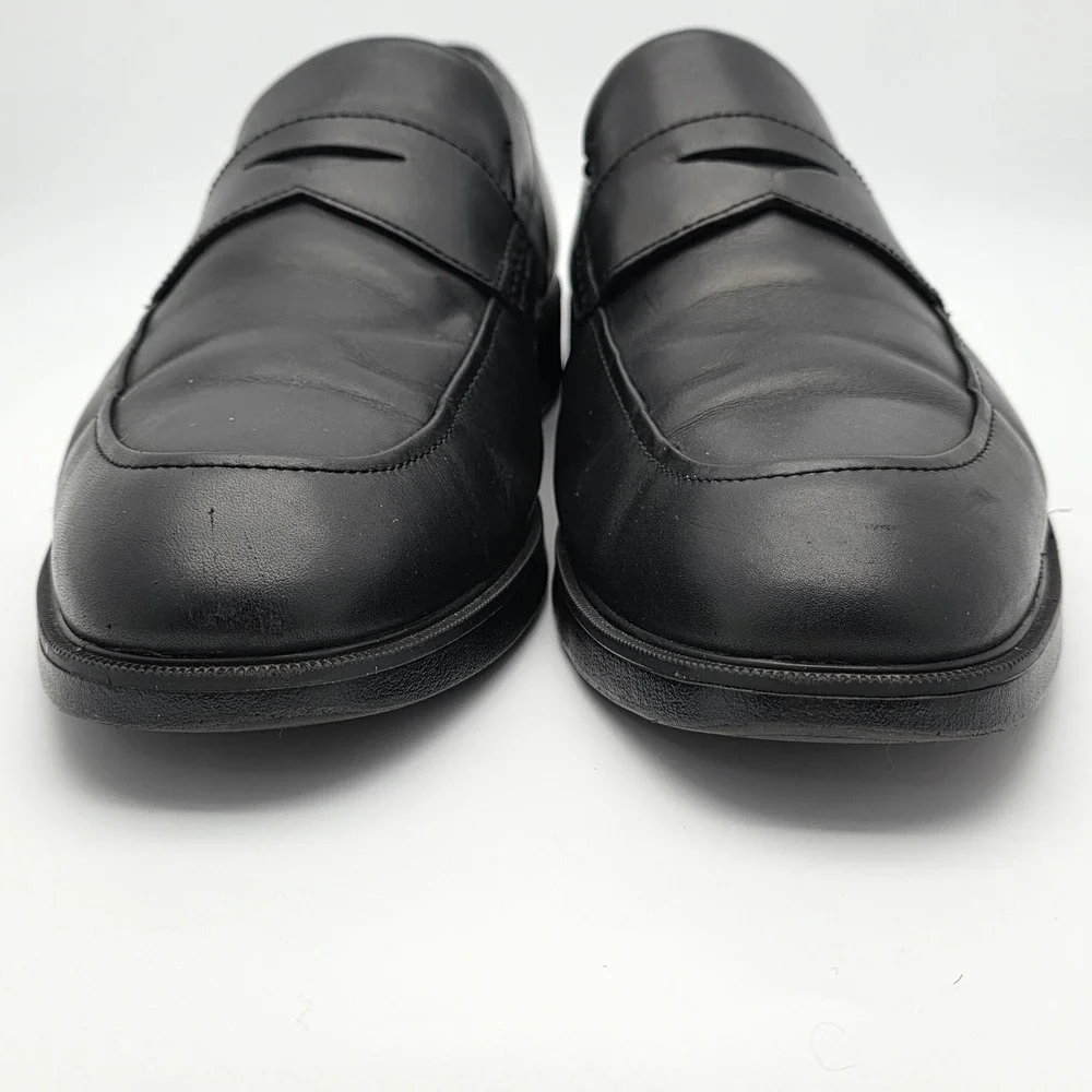 Johnston & Murphy Penny Loafer Men 11.5 Dual Width Black Waterproof Leather Shoe